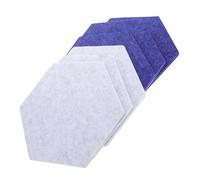 ZUNOXAZ 6pcs Hexagonal Felt Bulletin Board Black Message Memo Office Decorative Panel Boards Modern for Must Adhesive Tack Pin Fabric Corkboard with Cork Tiles Large Bulletin Board