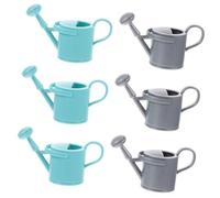 ZUNOXAZ 6Pcs Mini Watering Can for Small Plant Kettles for Indoor Outdoor Gardening Bath and Decorative Model Accessories Easy to Hold and Pour