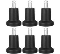 ZUNOXAZ 6Pcs Non Slip Chair Casters Plug In Wheels for Office Computer Chairs Easy Installation Suitable for Tubular Furniture