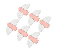 ZUNOXAZ 6pcs Pink Sliding Window Lock Buckles Safety Locks Protection Anti-Theft Adhesive Security for Home Sliding Glass Doors