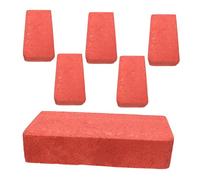 ZUNOXAZ 6pcs Red Foam Fake Bricks for Comedy Stage Tricks Reusable Movie Props Realistic Texture Lightweight Miniature Blocks for Halloween Performances