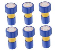 ZUNOXAZ 6pcs Self Inking Clock Stamps for Educational Learning Blue Classroom Supplies Clear Print Safe for Development