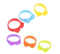 ZUNOXAZ 6pcs Silicone Wine Bottle Markers Glass Identifiers Drink Charms for Parties Home Bars Weddings Easy Clip Reusable Soft Labels