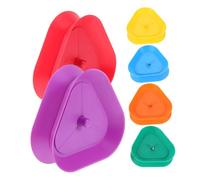 ZUNOXAZ 6pcs Triangle Plastic Playing Card Holders Lightweight Card Trays for Easy Handheld Use Multi-color Game Racks for Poker Parties Office and School Organizers