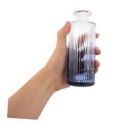 ZUNOXAZ 6pcs Vintage Glass Diffuser Bottles Roman Striped Embossed Design Elegant Perfume Vials for Aromatherapy Scent Diffuser Multi-use Transparent Decorative Oil Containers