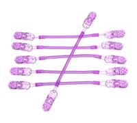 ZUNOXAZ 6pcs Windproof Hat Strap Clips Anti-Lost Cap Retainer Chains with Spring for Outdoor Sports Cycling Hiking Running Purple