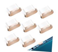 ZUNOXAZ 8 Pcs Gold Type C Dust Plugs USB C Port Covers for Phones Small Flat Design with Ridged From Dirt and Lint
