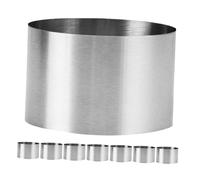 ZUNOXAZ 8pcs Chiffon Cake Baking Mold Baking Cake Mold Mousse Circle for Pastry Silver