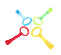 ZUNOXAZ 8pcs Colorful Nursery Bed Stand Pull Rings for Safe Crib Hanging Hand Rings for Walking Practice Sturdy Clippable Training Tools to Support Standing and Movement Development