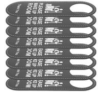 ZUNOXAZ 8pcs Doorway Sign Black Leather Do Not Disturb Sign Double Sided Door Knob Hanger for Office Meeting Please Make up Hanging Tag for Hotel Housekeeping Bedroom