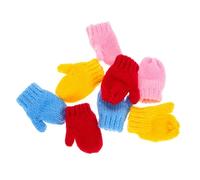 ZUNOXAZ 8pcs Mini Knitting Gloves for Dolls DIY Doll Crafts Accessories Charming Knit Dollhouse Gloves for Creative Dress Up and Decoration