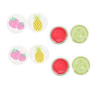 ZUNOXAZ 8pcs Reusable Cooling Gel Eye Pads Cold Compress Sleep Masks for Home and Office Relief Lightweight PVC Gel Packs with Stylish Fruit Designs