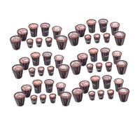 ZUNOXAZ 90pcs Miniature Coffee Cup Coffee Mug Japanese Miniature Tableware Micro Landscape Accessories Dollhouse Food Accessories Resin Light Brown