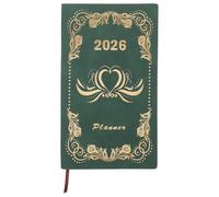 ZUNOXAZ A6 Weekly Monthly Planner: 2026 Pu Cover Notebook - Daily Schedule Business Budget Calendar Book Academic Student Travel Journal Green