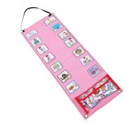 ZUNOXAZ Adjustable Planning Board for Work Schedule Reusable Pink Visual Routine Chart with Cards Portable Weekly Planner for Bedtime and Daily Activities Learning Tool for Home and School