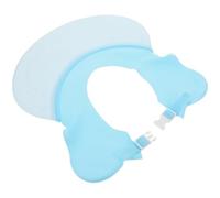 ZUNOXAZ Adjustable Shower Cap with Ear Protection Shampoo Hat for Boy Girl Bathing Hair Washing Shield Blue