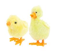 ZUNOXAZ Adorable Wind-up Plush Chick and Duck Toys Random Color Clockwork Toys for Playtime and Home Decoration Easy to Use and Carry