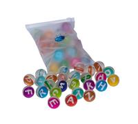 ZUNOXAZ Alphabet Pattern Rubber Bouncy Balls for Educational Jumping Soft Non-toxic Material for Birthday Parties and Leisure Play