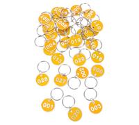 ZUNOXAZ Aluminium Storage Tags with Key Ring for Classification Luggage Id Tags Yellow Metal Key Ring Labels for Organising and Left Luggage