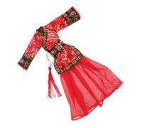 ZUNOXAZ Ancient Chinese Hanfu Doll Dress Delicate Princess Costume for Traditional Red Fairy Outfit for Birthday Festival Christmas Cultural Play and Collectors Accessory