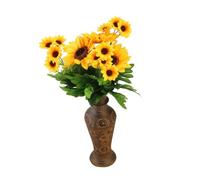 ZUNOXAZ Artificial Sunflower Simulation Silk Flower Lifelike Yellow Wedding Decoration for Bouquet Table Arrangement Party Home Decor
