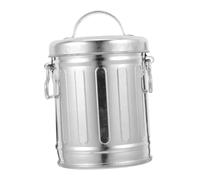 ZUNOXAZ Ashtray for Galvanized Iron Bucket Funny Vintage, with Lid Mini and Small Trash Bin, Multi-purpose Storage Box Desktop Tabletop Home Office Decor