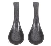 ZUNOXAZ Asian Ceramic Soup Spoon with Long Handle Traditional Japanese Style Ramen Soup Spoon for Kitchen and Dining Porcelain Utensil for Wonton Pho Easy to Clean Elegant Tableware