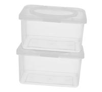 ZUNOXAZ Baby Wipes Container Dispenser with Lid Dustproof Reusable Wipe Box for Nursery and Bathroom 2pcs Pack