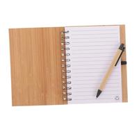 ZUNOXAZ Bamboo Cover Spiral Notebook Portable Office Memo Pad for Weekly Planning Smooth Writing Notepad with Habit Tracker Do List Suitable for Students Teachers and Office Staff