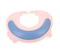 ZUNOXAZ Bathing Cap with Ear Protection Silicone Shower Visor Hat for Shampooing Cute Blue and Pink Cat Design Comfortable Wash Hair Shield for Boys