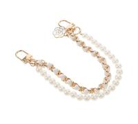 ZUNOXAZ Beaded Phone Charm Wrist Strap with Elegant Pearl Flower Design Multi-purpose Cell Phone Lanyard for Handbags Water Bottle Holder and Crossbody Bags Secure and Stylish Accessory