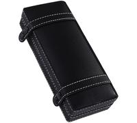ZUNOXAZ Black Pen Case Organizer with PU Material for Business Events and Family Use, Strong and Reliable Pen Container