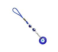 ZUNOXAZ Blue Evil Eye Keychain Car Hanging Ornament Turkish Protection Charm Wall Decoration for Home Living Bedroom Birthday Wedding
