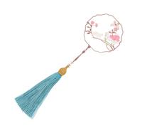 ZUNOXAZ Brass Handheld Fan Bookmark Chinese Style Round Fan Bookmarker Elegant Stationery for Readers Students and Writers for Birthdays and Holidays