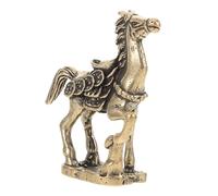 ZUNOXAZ Brass Horse Statue Feng Shui Ornament for Prosperity and Ambition Handmade Pet Figurine with Antique Detailing Collectible Animal Sculpture for Office and Home Decor