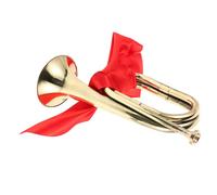 ZUNOXAZ Brass Wind Instrument Bugle Horn Portable Trumpet for School Bands Musical Performances with Replaceable Mouthpiece Easy to Learn