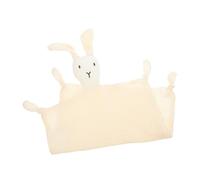 ZUNOXAZ Breathable Soft Muslin Cotton Security Blanket with Bunny Comforter for Newborns Unisex Muslin Comforter for Sleeping Soothing and Playtime