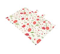 ZUNOXAZ Breathable Stroller Cover Cotton Canopy with Delicate Red Floral Pattern Multi Functional Car Seat Shade for Travel and Outdoor Use Easy to Install and Comfortable Texture