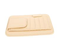 ZUNOXAZ Car Visor Organizer Leather Holder with Multiple Pockets for Sunglasses Documents and Cards Windshield Card Holder for Vehicle Interior Storage