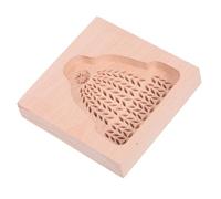 ZUNOXAZ Carved Wooden Christmas Hat Cookie Mold Beech Wood Embossing Stamp for Holiday Baking DIY Cookie Tools for Beginners and Festive Gift