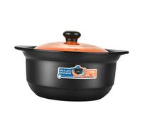 ZUNOXAZ Ceramic Casserole Pot with Lid Heat Resistant Non Stick Stew Pan for People Household Kitchen Cookware for Braised Chicken Soup Rice and Noodles Pottery Stewing Pot for Home