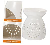 ZUNOXAZ Ceramic Essential Oil Incense Burner with Hollowed Tealight Holder Capacity Aroma Diffuser for Bedroom Living Yoga Multifunctional Wax Melt Warmer and Bee Wax Burner