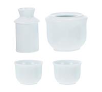 ZUNOXAZ Ceramic Wine Warmer Sky-Blue with Smooth Rim Cups Practical Chinese Style Liquor Use Tools for Home Restaurants Tea Houses Multi-Functional Porcelain Pottery for Warming Sake and