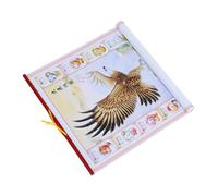 ZUNOXAZ Chinese Scroll Calendar Horse Year Wall Art with Lunar Dates Zodiac Symbols Feng Shui Hanging Decor for Living Bedroom Traditional Daily Almanac