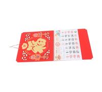 ZUNOXAZ Chinese Wall Hanging Calendar Year Snake Traditional Red Fu Character Decorative Planning Calendar with Lunar Dates and Global Holidays for Festive Home and Office Use