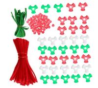 ZUNOXAZ Christmas Beaded Ornament Kit 1230 Pieces DIY Xmas Decoration Supplies with White Red Green Beads 6Mm Red Beads 30Cm 5M Green Satin Ribbon for Holiday Crafting