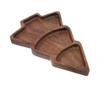 ZUNOXAZ Christmas Tree Shaped Wooden Serving Board Divided Platter for Snacks Breakfast Charcuterie Tree Boards Holiday Food Platters Buffet Tray