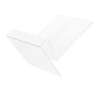 ZUNOXAZ Clear Acrylic Book Rack Desktop Bookshelf Stand for Greeting Card Display and Literature Organization Transparent Perspex Holder for Study Office Library and Bookstore