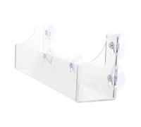 ZUNOXAZ Clear Acrylic Suction Cup Beverage Organizer Rack Versatile Drink Storage Bin for Refrigerators Convenience Stores and Home Kitchens Multifunctional Hanging Shelf for Easy Access
