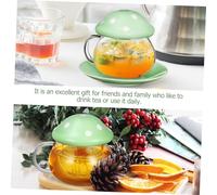 ZUNOXAZ Clear Glass Tea Cup with Ceramic Strainer and Coaster Heat-Resistant Lovely Tea Mug for Brewing Scented Fruit Milk Coffee at Home Office Portable Reusable Design